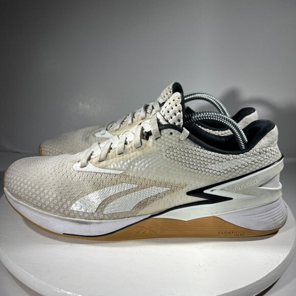 Reebok Nano X3 Mens Training Crossfit Shoes Size 10 White Sneakers Gum Gym Walk main image 6
